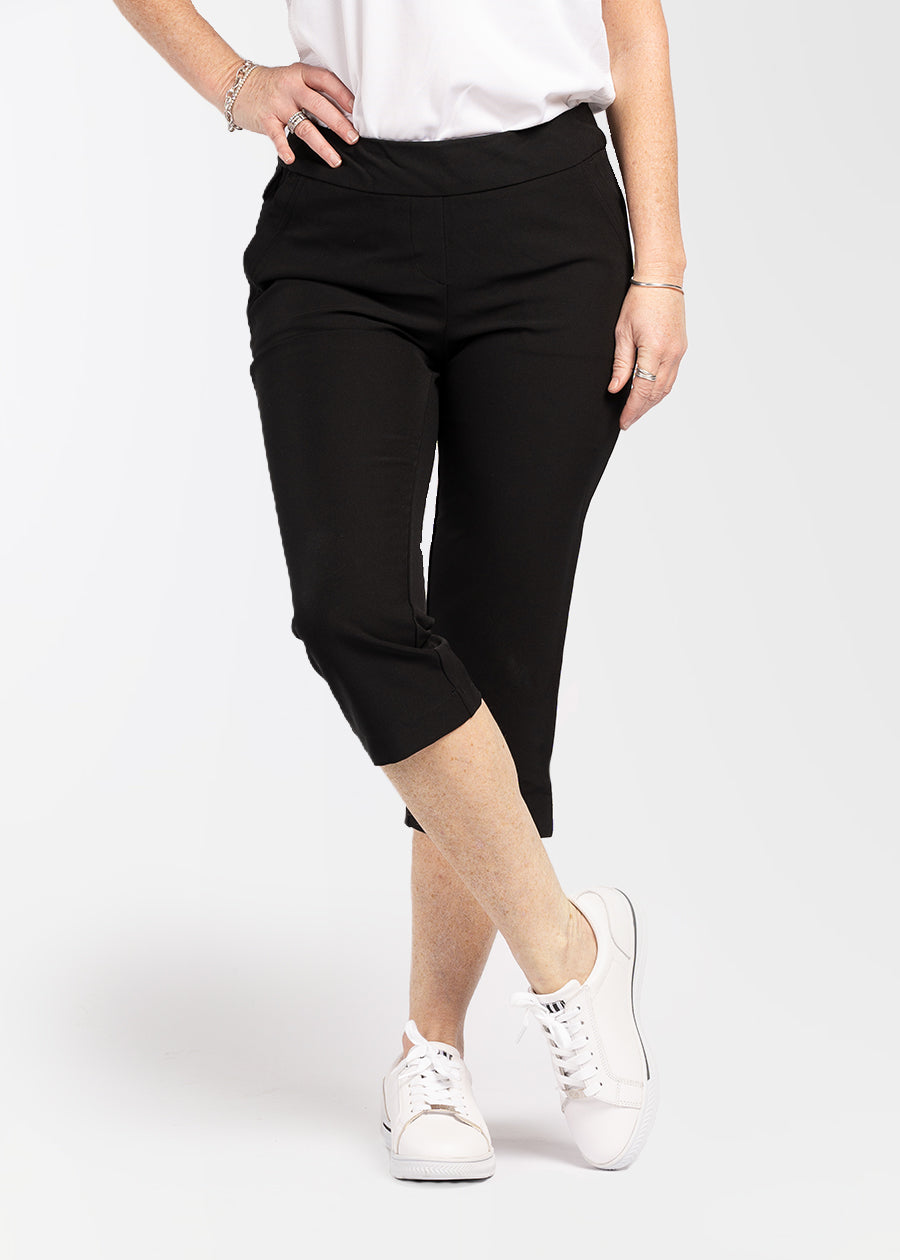 Women Pants 3/4 Joggers Soft Sweatshirt Fabric, Elasticated Waist, Side  pockets, Legs with Ribbed Hems, Sports Trousers